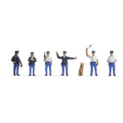 Dutch Policemen (6) & Dog Figure Set