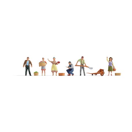 Farmers (6) with Accessories Figure Set