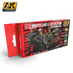 AK Interactive Set - Woodland & Flecktarn Camouflages