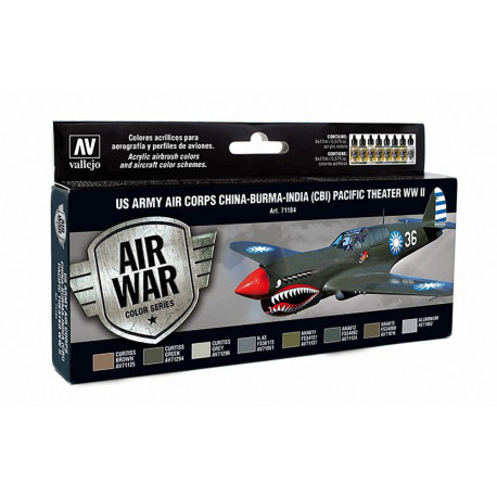 AV Vallejo Model Air Set - US Air Corps Pacific WWII (x8)