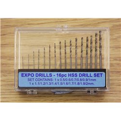 Expotools 11516 16-piece HSS Drill set