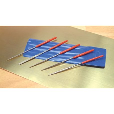 Miniature 5pc Diamond Needle File Set in Wallet