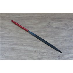 Flat Needle File with Red Handle