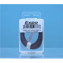 10 METRE ROLL OF Brown 18/0.1mm CABLE