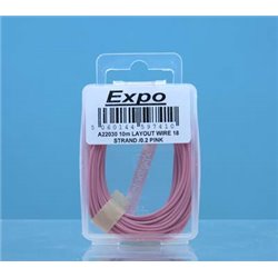 10 METRE ROLL OF Pink 18/0.1mm CABLE