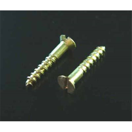 2g x 1/2" Brass Wood Screws