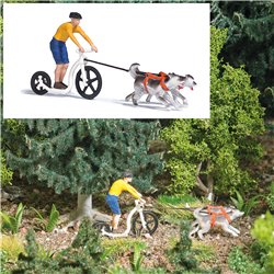 HO Diorama set - dog scooter