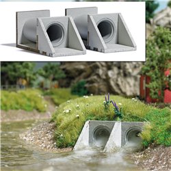 Concrete water pipes and outlets HO