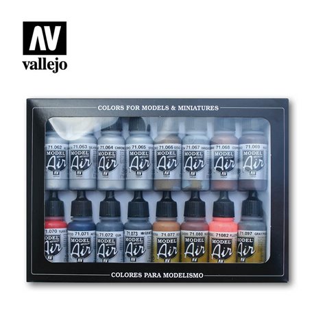 AV Vallejo Model Air Set - Metallic Effects (x16)