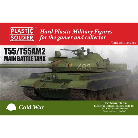 Modern Cold War T55 Soviet main battle tank 1/72nd scale