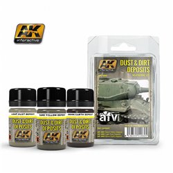 AK Interactive - Dust and Dirt Deposits Weathering Set