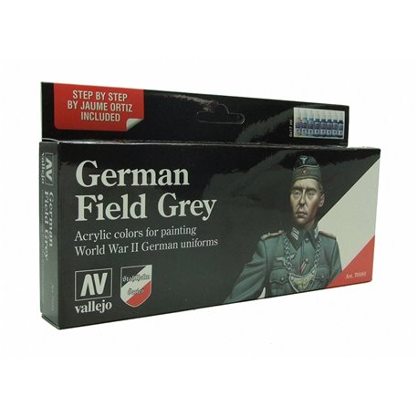 Model Color Set - German Field Grey Uniform Paint Set x8