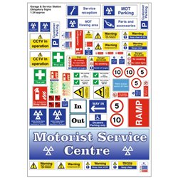 Garage & Service Station Obligatory signs, Size: OO gauge