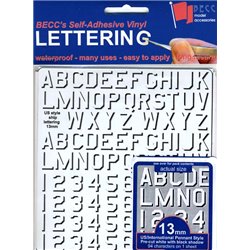 Pennant Lettering US - W&B shadow, Size: 13 mm