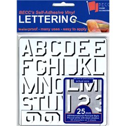 Pennant Lettering US - W&B shadow, Size: 25 mm
