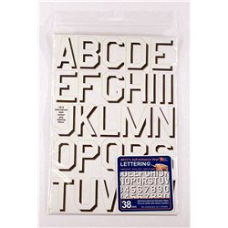 Pennant Lettering US - W&B shadow, Size: 38 mm