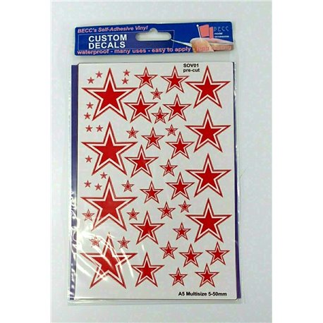 Soviet Stars - Red and White, Size: A5 multize 5-50m