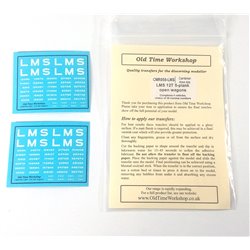 OO gauge (4mm) transfers / decals for London Midland and Scottish Railway (LMS) 12T 5-plank open wagons
