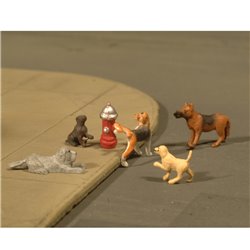 Dogswith Fire Hydrant (6/Pack)