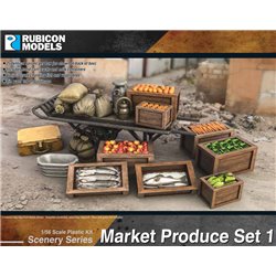 Market Produce Set 1 - 1:56 scale (28mm) Wargame Plastic Kit