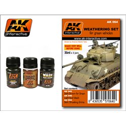 AK Interactive - Weathering Set for Green Vehicles