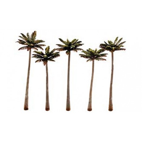 Set of 5 Tall Palm Trees (4 3⁄4 to 5 1⁄4 in.) 