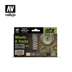 AV Vallejo Model Air Set - Wheels and Tracks