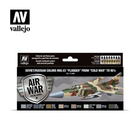 AV Vallejo Model Air Set - Soviet MiG-23 Flogger 70-90's