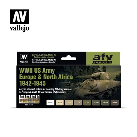 AV Vallejo Model Air Set - WWII US Army Europe & North Africa 1942-1945
