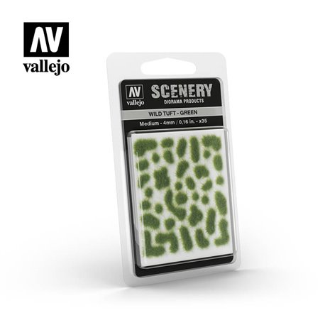 AV Vallejo Scenery - Wild Tuft - Green, Medium:4mm