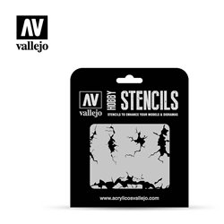 AV Vallejo Stencils - 1:35 Cracked Wall