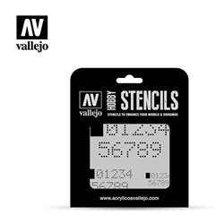 AV Vallejo Stencils - Digital Numbers