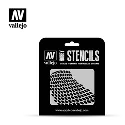AV Vallejo Stencils - Distorted Honeycomb