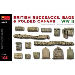 British Bags, Rucksacks & Canvas WWII 1:35 military model kit
