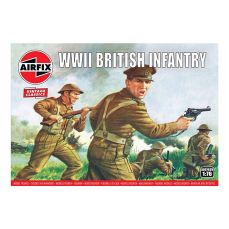 1:76 scale WWII British Infantry N. Europe figures x48