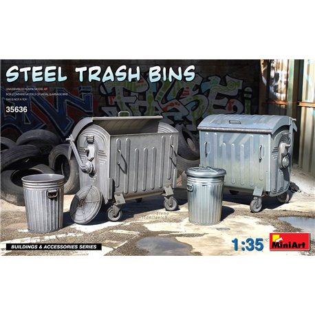 Miniart 1:35 - Steel Trash Bins