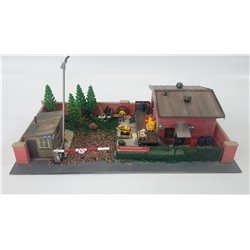 Detailed diorama of an industrial yard scene OO gauge used By Mel Welsh Upstairs (1) (8)