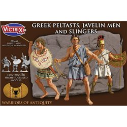 Greek Peltasts, Javelin Men and Slingers (x60) 28mm