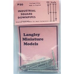 Industrial square downpipes Unpainted Kit OO Scale 1:76