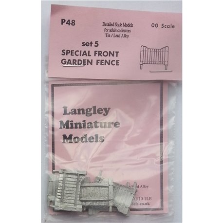 5 special front garden fence Unpainted Kit OO Scale 1:76