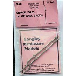 2 stench pipes for cottage backs Unpainted Kit OO Scale 1:76