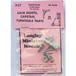 Sack hoists, capstan & turntable parts Unpainted Kit OO Scale 1:76