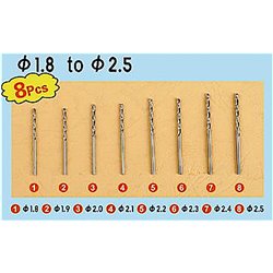 Drill Set 3 (8 pcs ø 1.8 to ø 2.5mm)