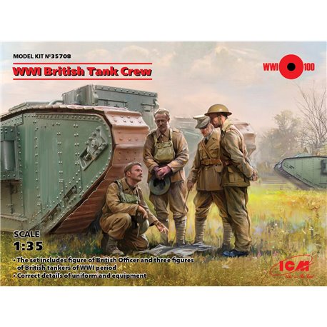 WWI British Tank Crew (4 figures) - 1:35 scale