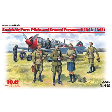 Soviet Air Force Pilots and Groundcrew 1943-1945 (7 figures) - 1:48 scale