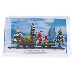 Christmas mini diorama "From heaven by handcar"