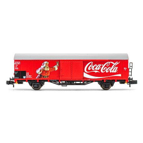 DB, 2-axle closed wagon, "Coca Cola" livery, period V
