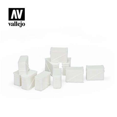 Vallejo Scenics - 1:35 Large Ammo Boxes 12.7mm