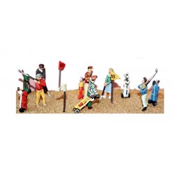 Painted 6 Assorted Golfers & Equipment (OO Scale 1 /76th)