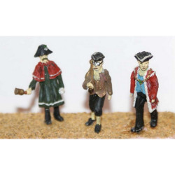 Town Hall Dignitaries - 3 figures (OO Scale 1/76th) - Unpainted